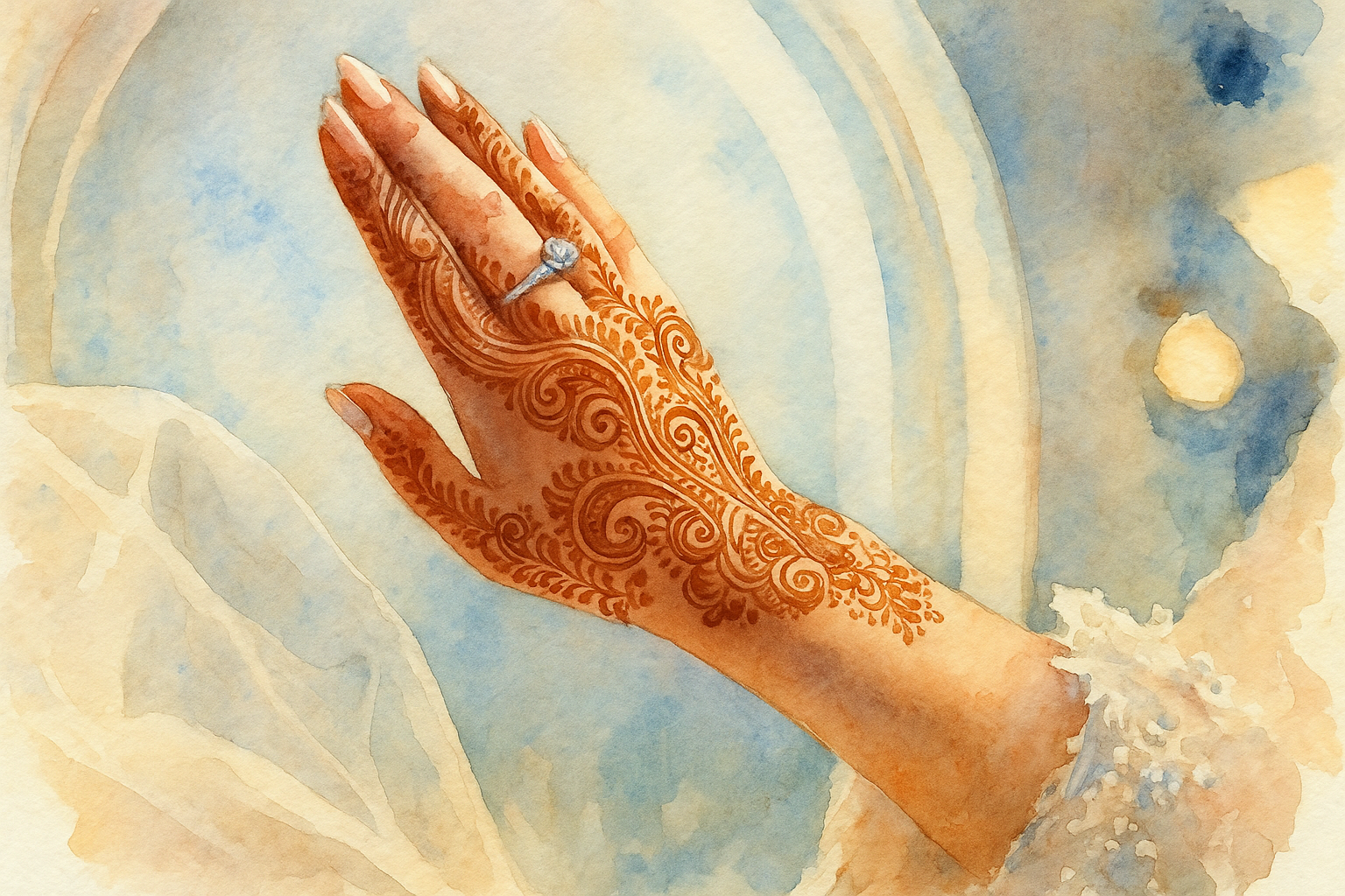 A full-hand bridal mehndi design 2025 featuring elephant and peacock motifs