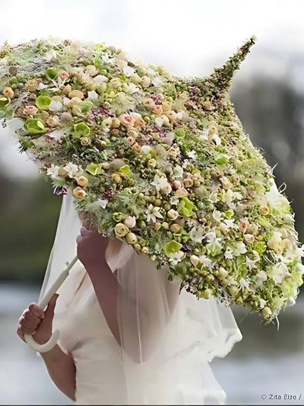 floral umbrella for bridal entry very unique design in multicolor