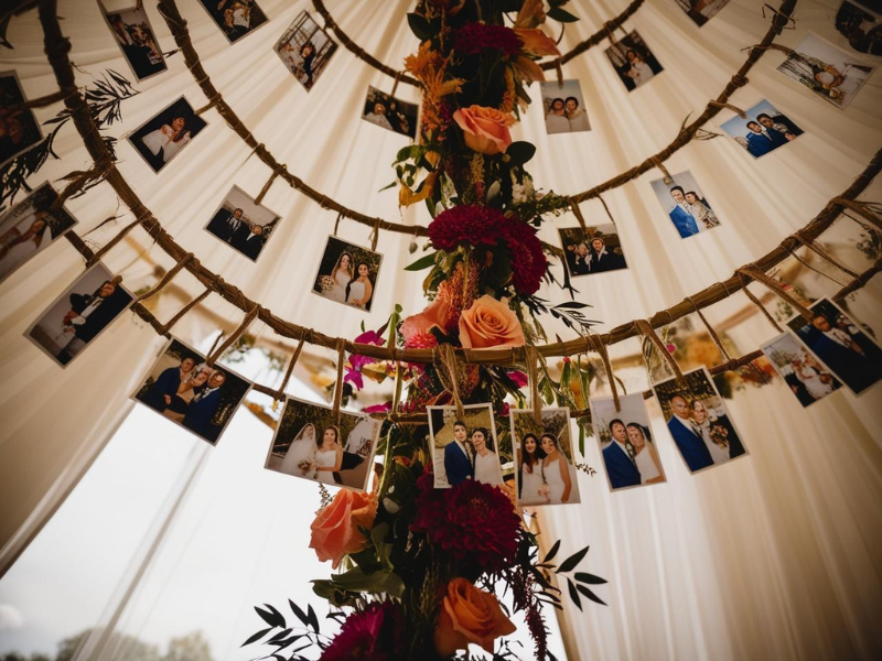 small printed photos of you with siblings, parents and close friends onto the phoolon k chaadar