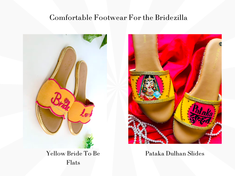 Comfortable Patakha Dulhan Flats For the Bridezilla - Bride Slippers