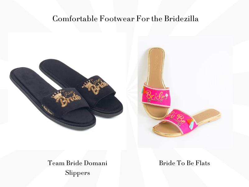 for the bridezilla bride slippers