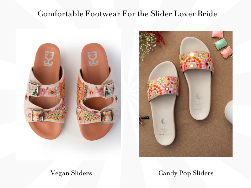 Embroidered Sliders Are Comfortable Flip-Flop Alternatives For Slider Lover Bride